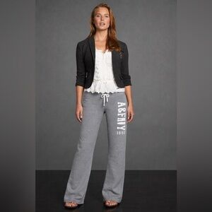 Y2K Abercrombie & Fitch Gray Logo Lounge Pants - Women's Casual Sweatpants